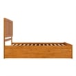 Canyon Queen Wood Platform Bed with Matching Footboard & Trundle in Light Toffee