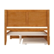 Canyon Queen Wood Platform Bed with Matching Footboard & Trundle in Light Toffee
