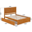 Canyon Queen Wood Platform Bed with Matching Footboard & Trundle in Light Toffee