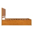 Canyon Queen Storage Wood Platform Bed with Matching Footboard in Light Toffee