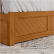 Canyon Queen Storage Wood Platform Bed with Matching Footboard in Light Toffee