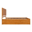Canyon King Wood Platform Bed with Matching Footboard & Trundle in Light Toffee