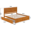 Canyon King Wood Platform Bed with Matching Footboard & Trundle in Light Toffee