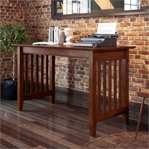 AFI Mission 48&quot Solid Wood Writing Desk in Walnut