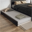 Twin XL Mid-Century Modern Solid Wood Trundle Bed in Black