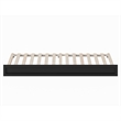 Twin XL Mid-Century Modern Solid Wood Trundle Bed in Black