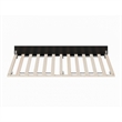 Twin Mid-Century Modern Solid Wood Trundle Bed in Black