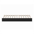 Twin Mid-Century Modern Solid Wood Trundle Bed in Black