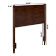 Pasadena Twin Solid Wood Panel Headboard in Walnut