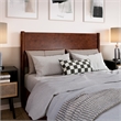 Pasadena Full Solid Wood Panel Headboard in Walnut