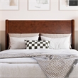 Pasadena Full Solid Wood Panel Headboard in Walnut