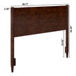 Pasadena Full Solid Wood Panel Headboard in Walnut