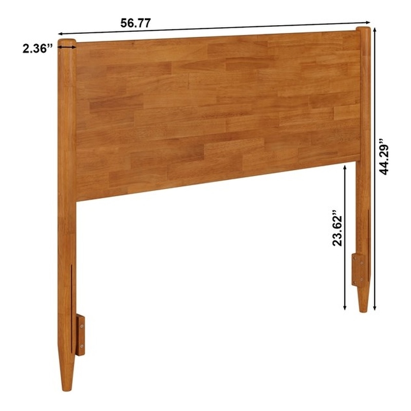 Pasadena Full Solid Wood Panel Headboard in Light Toffee