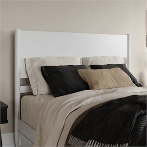Pasadena Queen Solid Wood Panel Headboard in White