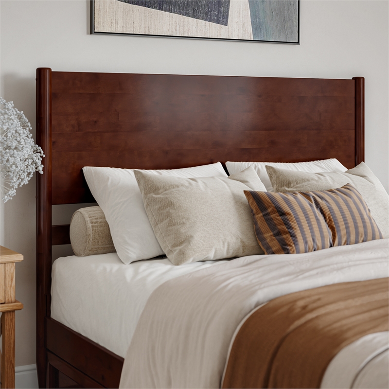 Pasadena Queen Solid Wood Panel Headboard in Walnut