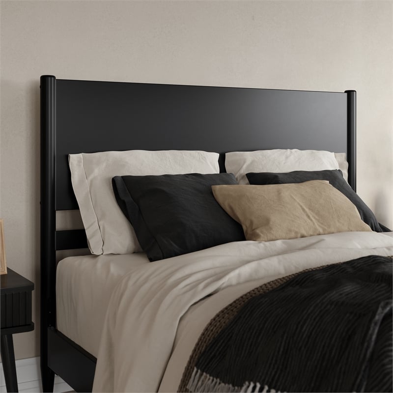 Pasadena Queen Wood Panel Headboard in Black