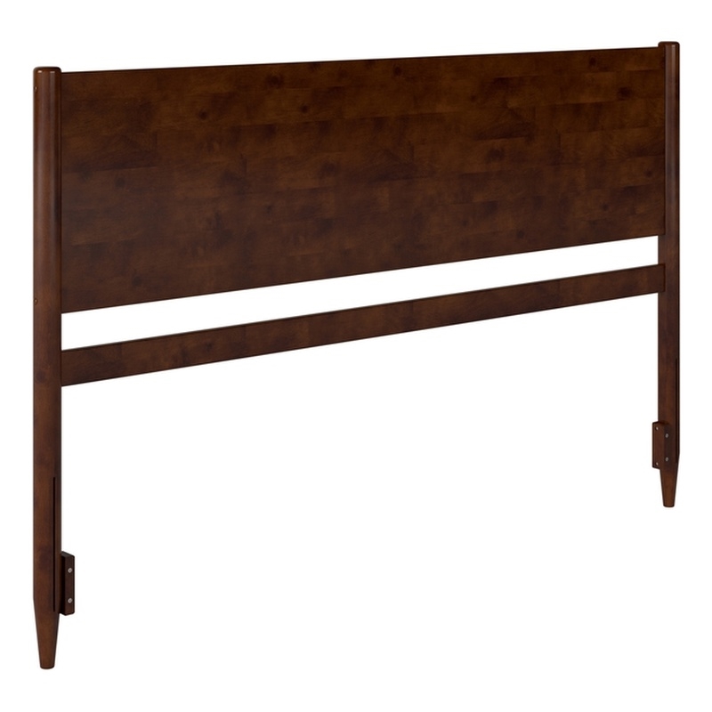 Pasadena King Solid Wood Panel Headboard in Walnut Brown