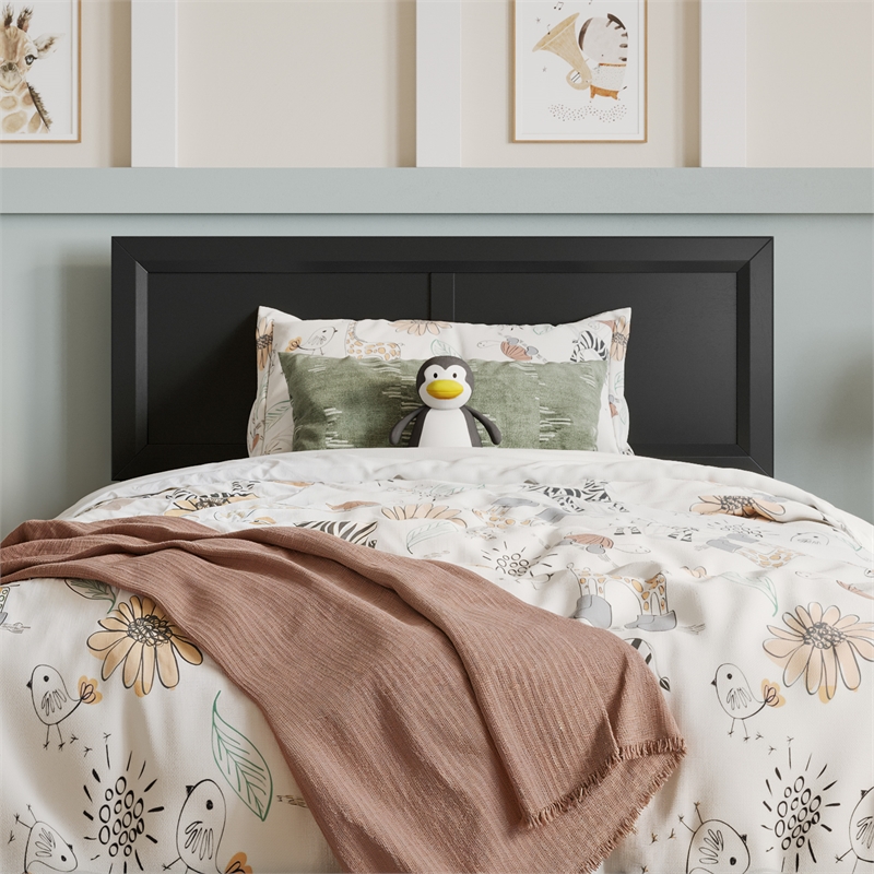 Sophia Twin Solid Wood Headboard in Black
