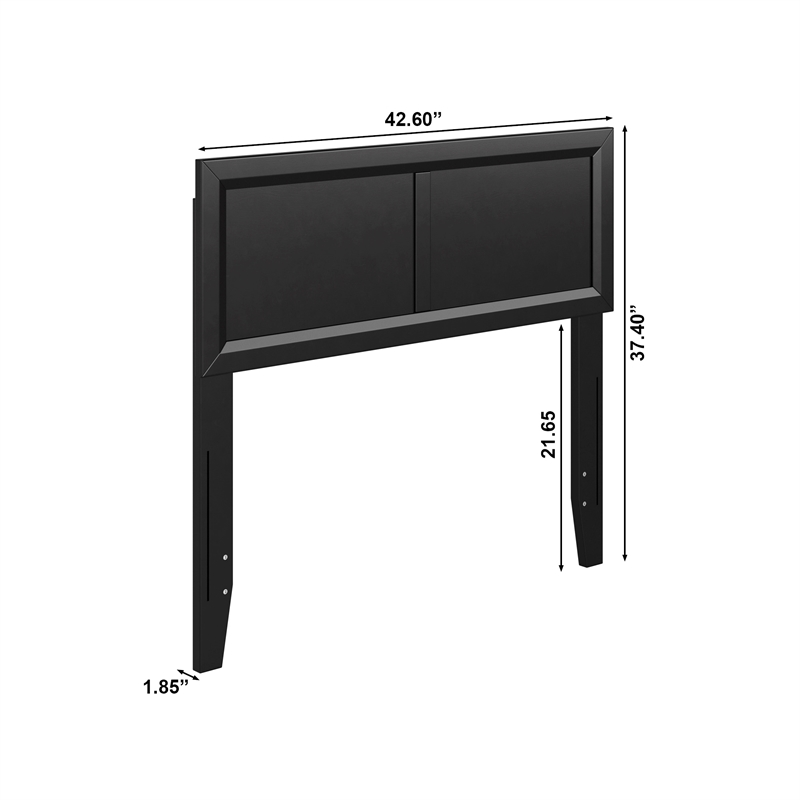 Sophia Twin Solid Wood Headboard in Black