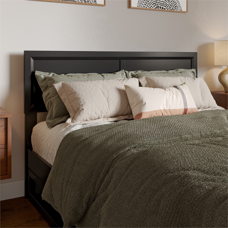 Sophia Full Solid Wood Headboard in Black