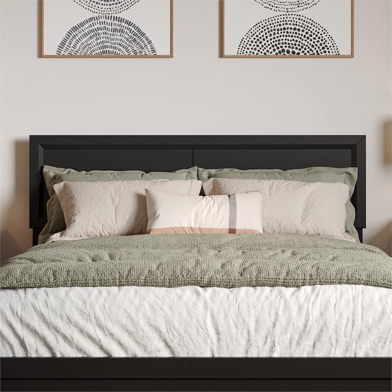 Sophia Full Solid Wood Headboard in Black