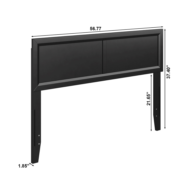 Sophia Full Solid Wood Headboard in Black