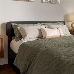 Florence Full Solid Wood Headboard in Black