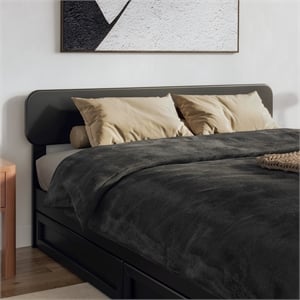 Florence Queen Solid Wood Headboard in Black