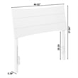 Phoenix Twin Solid Wood Headboard in White
