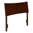 Phoenix Twin Solid Wood Headboard in Walnut