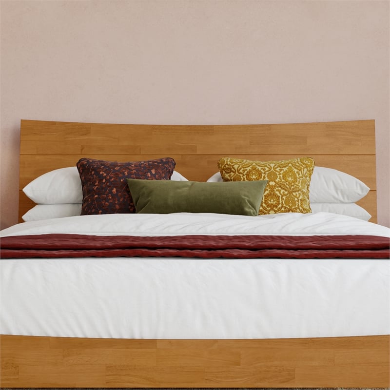 Phoenix Full Wood Headboard in Light Toffee