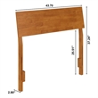 Bradford Twin Solid Wood Headboard in Light Toffee
