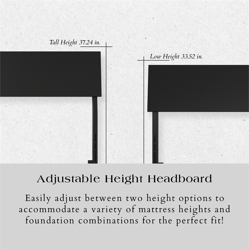 Bradford Full Solid Wood Headboard in Black