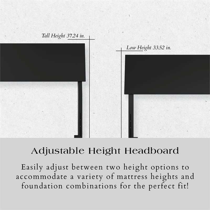 Bradford Queen Solid Wood Headboard in Black