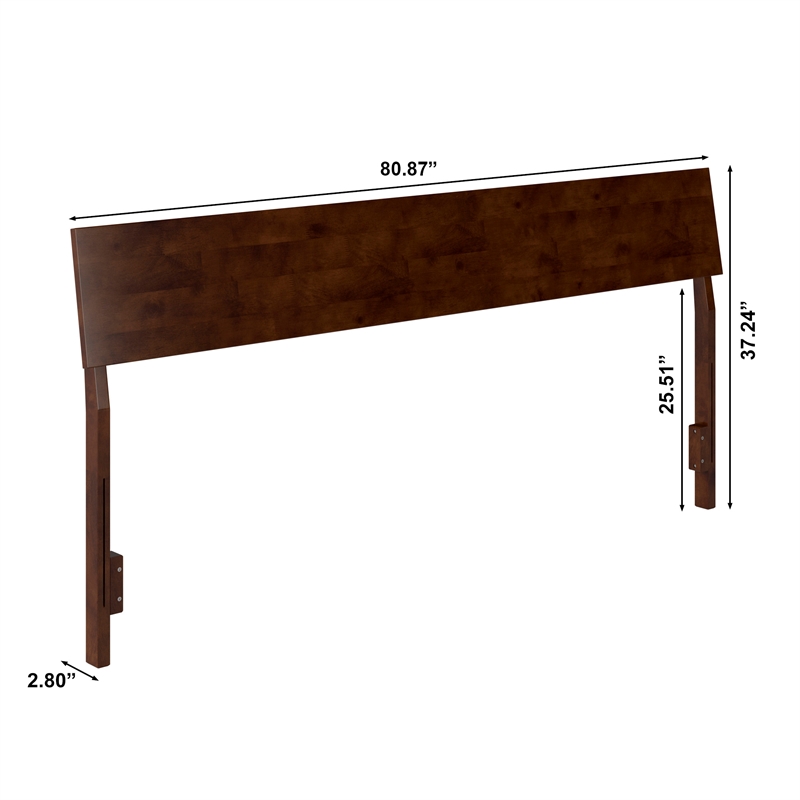 Bradford King Solid Wood Headboard in Walnut