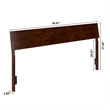Bradford King Solid Wood Headboard in Walnut