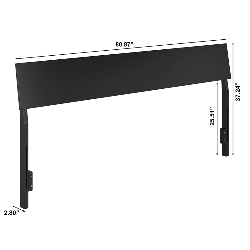 Bradford King Solid Wood Headboard in Black