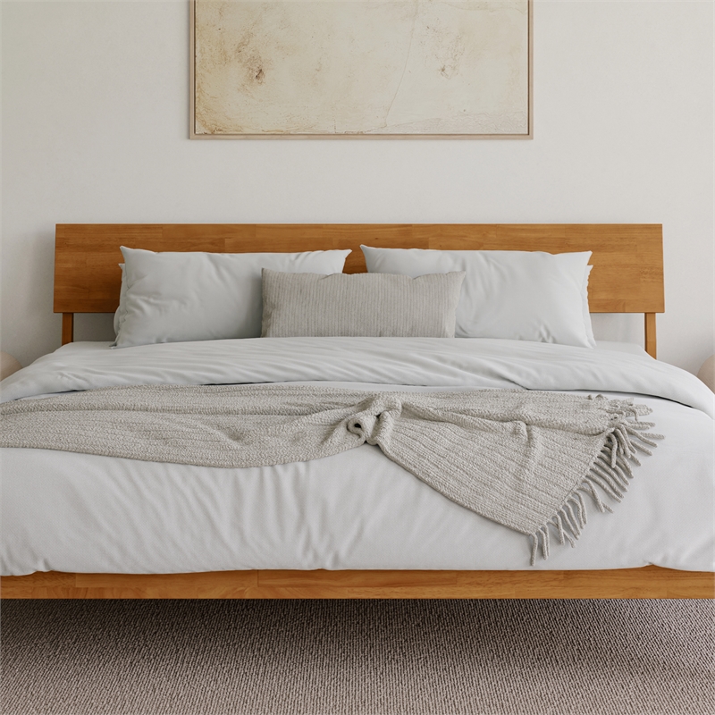 Bradford King Solid Wood Headboard in Light Toffee