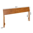 Bradford King Solid Wood Headboard in Light Toffee