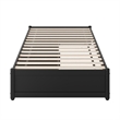 Barcelona Twin XL Panel Platform Bed with 2 Storage Drawers in Black