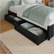 Barcelona Twin Panel Platform Bed with 2 Storage Drawers in Black