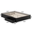 Barcelona Queen Panel Platform Bed with 2 Storage Drawers in Black