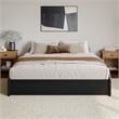 Barcelona King Panel Platform Bed with 2 Storage Drawers in Black