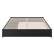 Barcelona King Panel Platform Bed with 2 Storage Drawers in Black