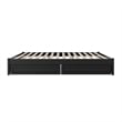 Barcelona King Panel Platform Bed with 2 Storage Drawers in Black