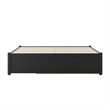 Barcelona Full Solid Wood Panel Platform Bed with Twin Trundle in Black