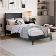 Pasadena Twin XL Solid Wood Low Profile Platform Bed in Black