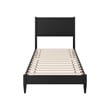 Pasadena Twin XL Solid Wood Low Profile Platform Bed in Black