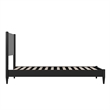 Pasadena Twin XL Solid Wood Low Profile Platform Bed in Black