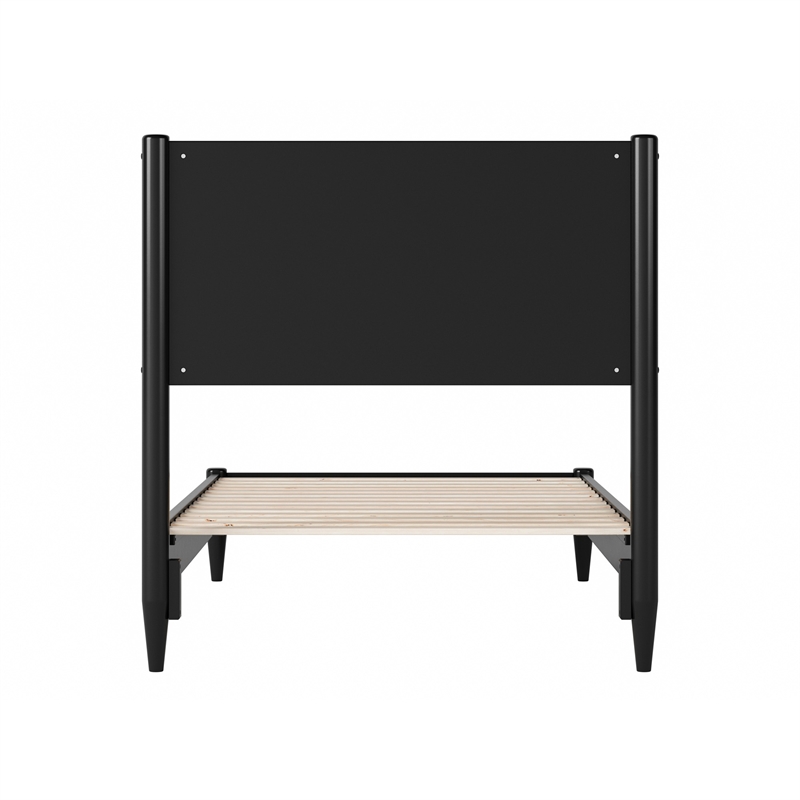 Pasadena Twin Solid Wood Low Profile Platform Bed in Black